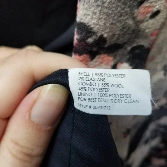 Club Monaco  Floral Navy Baker Blazer Wool 0 - Picture 8 of 10